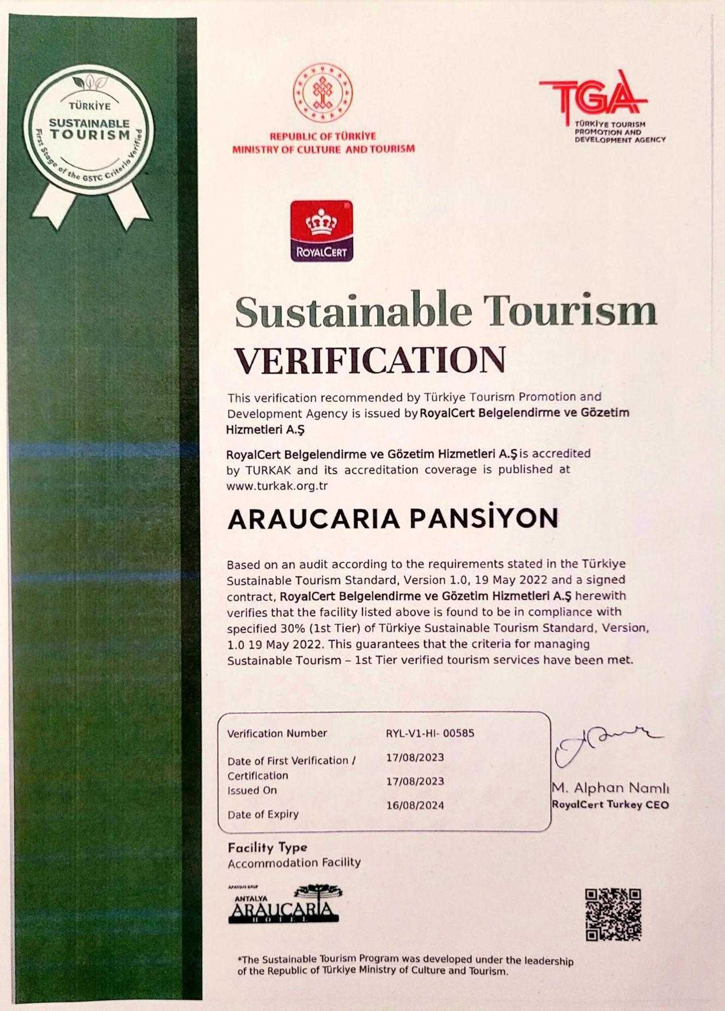 Araucaria Pension Antalya Bagian luar foto